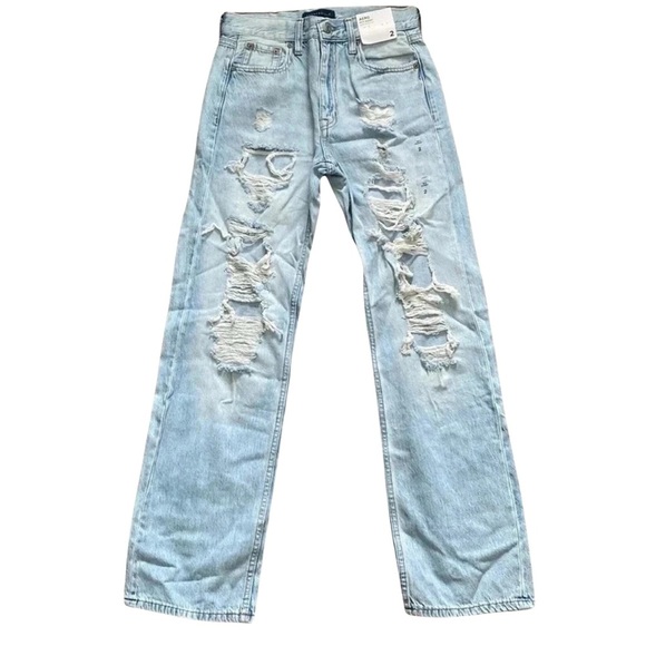 Aéropostale Light Wash Distressed 90s Style Baggy Jeans-Size 2 - Picture 1 of 9